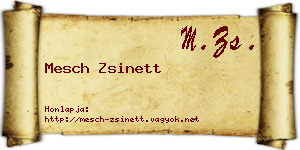Mesch Zsinett névjegykártya